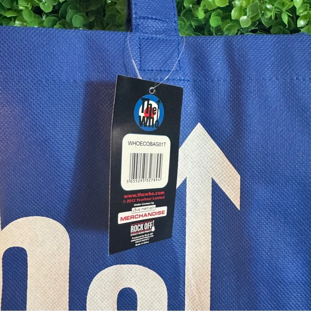 ROCK OFF Official License THE WHO Live Nation Merchandise Shopping Bag Eco Bag